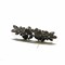 Gunmetal Rhinestone Flower Brooch Pin 3.75" x 1.50" – 1 Piece
